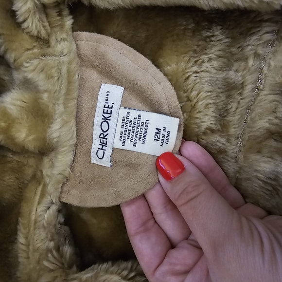 Baby Cherokee Faux Fur & Suede Jacket Size 12months - Picture 3 of 5